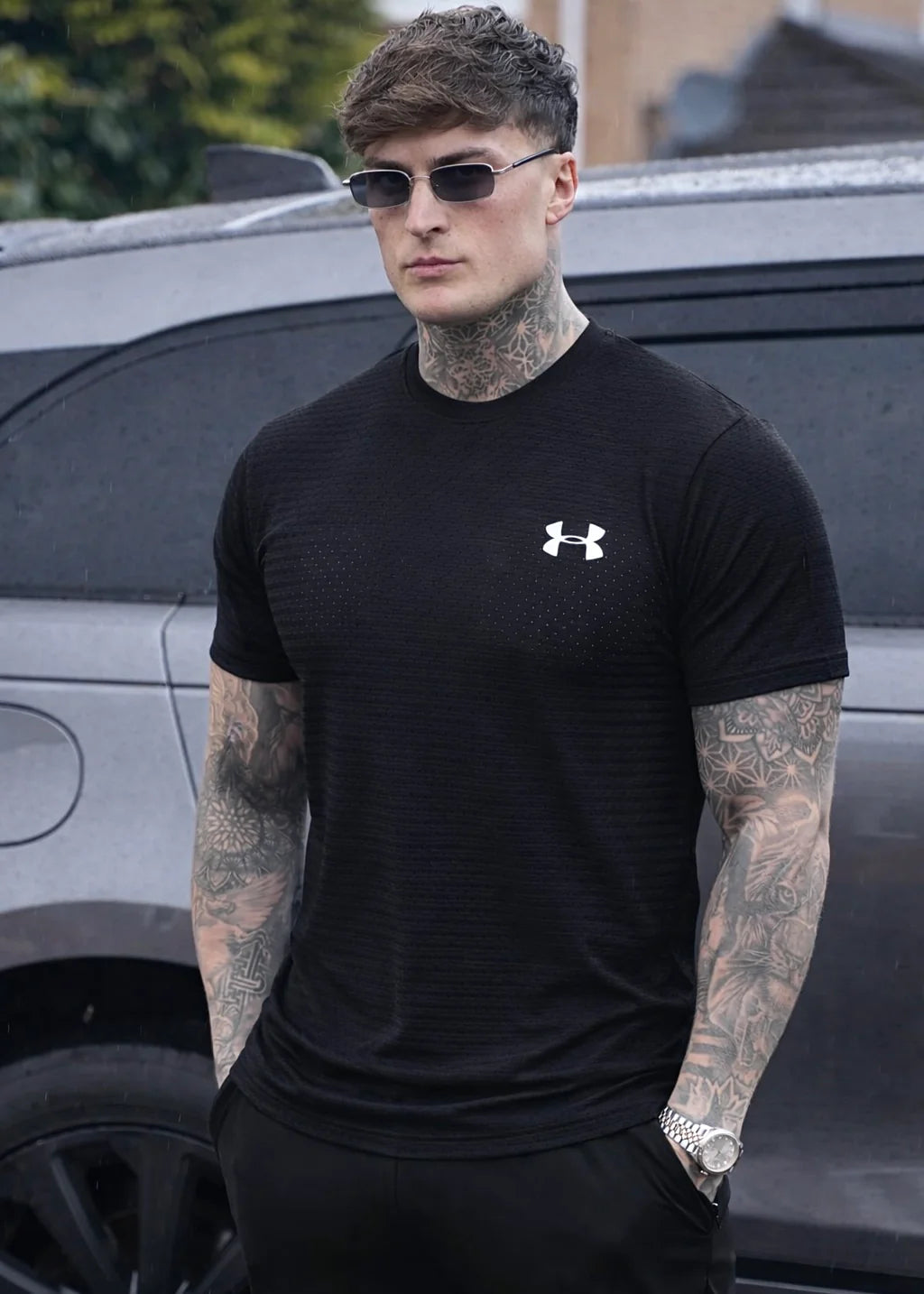 LYCRA STRETCHABLE STYLISH SHIRT-BLACK