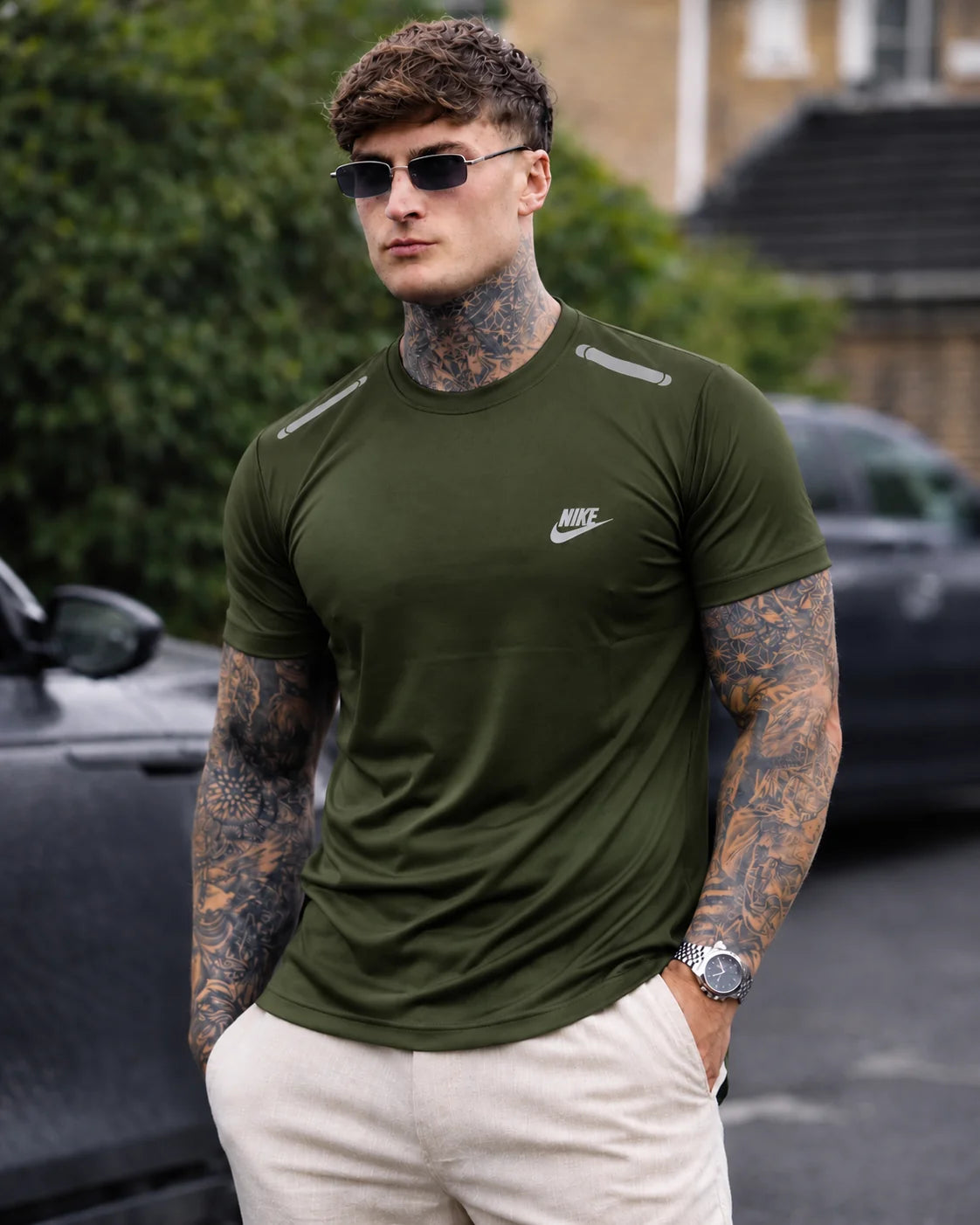 Modern Summer Shirt-OLIVE