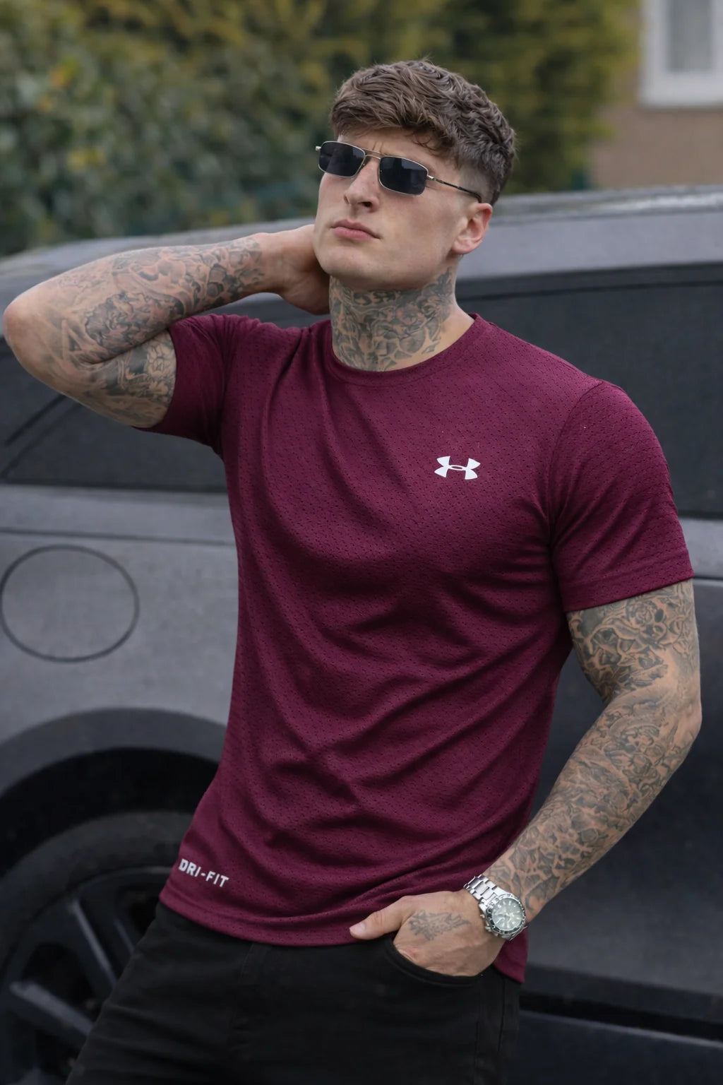 LYCRA STRETCHABLE STYLISH SHIRT-MAROON