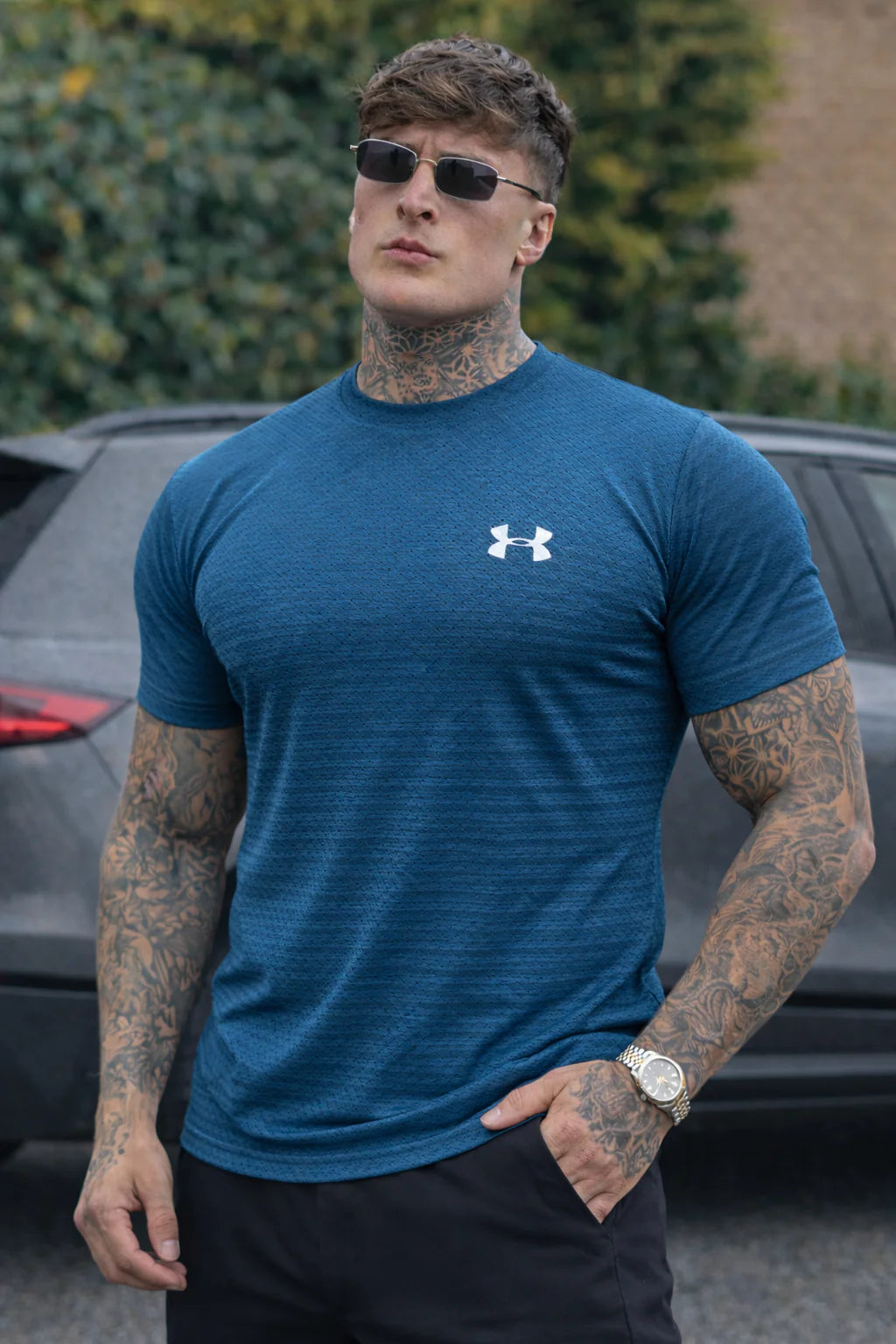 LYCRA STRETCHABLE STYLISH SHIRT-BLUE