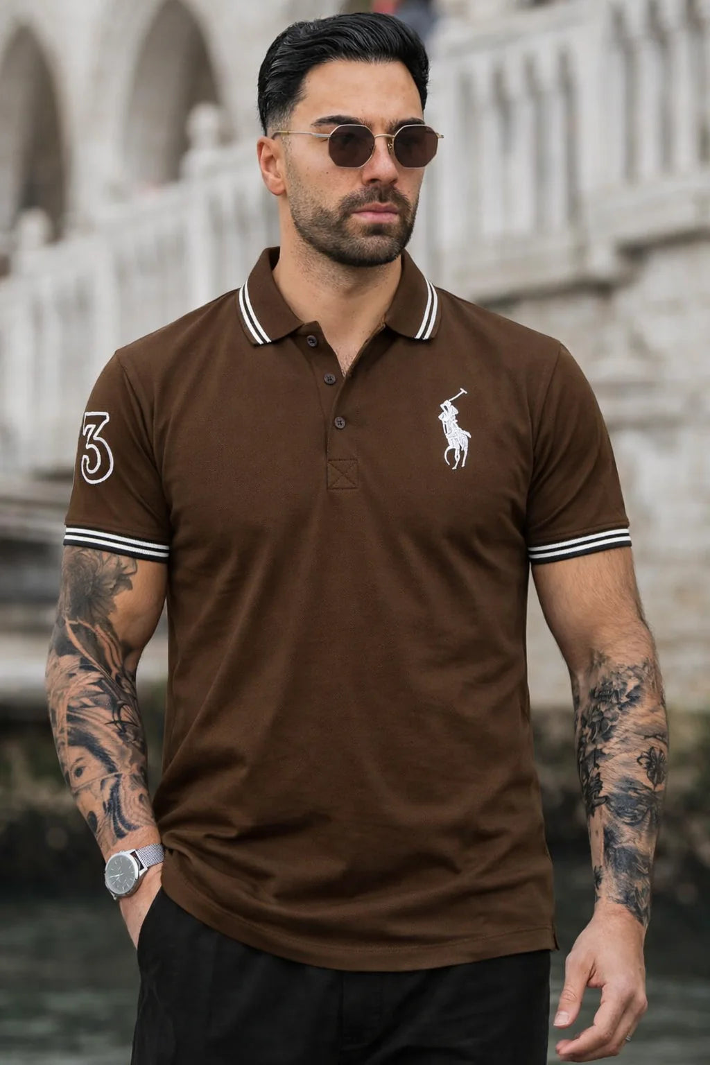 APEX-WEAR POLO-BROWN