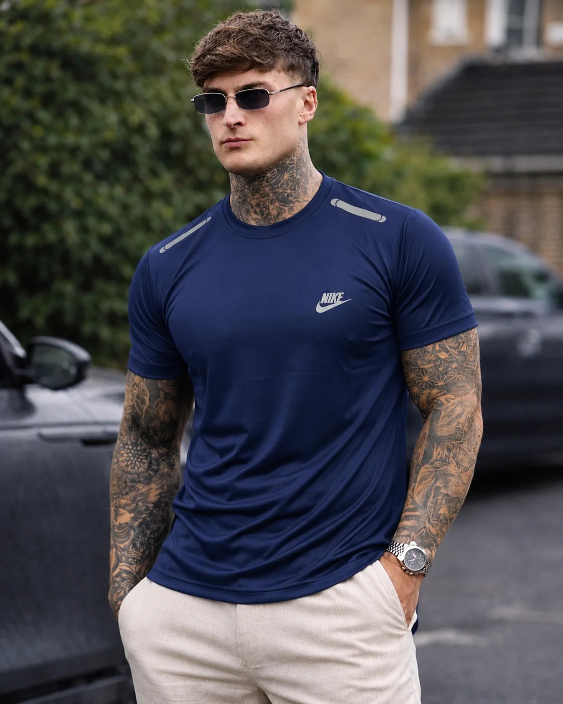 Modern Summer Shirt-Navy